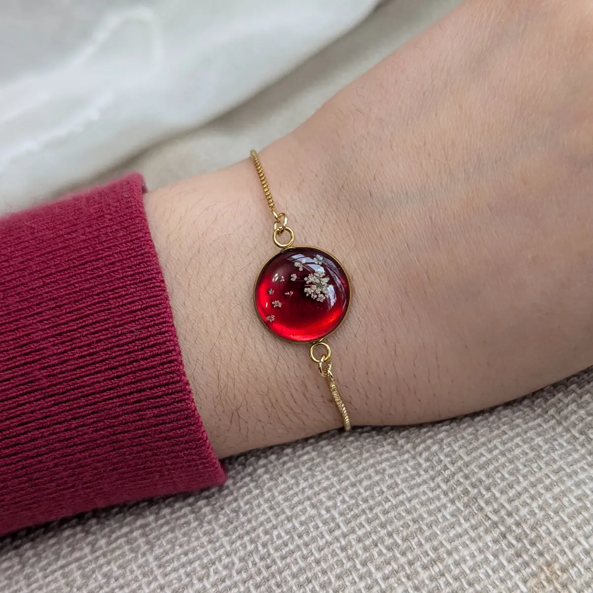 Resin Floral Bracelet 