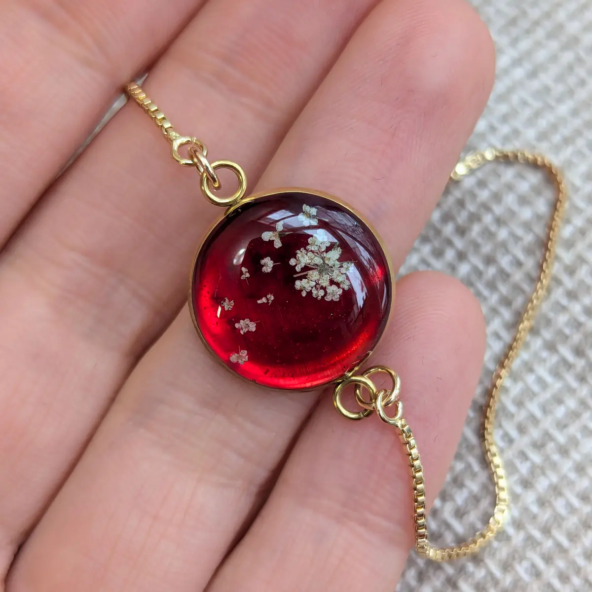 Resin Floral Bracelet 