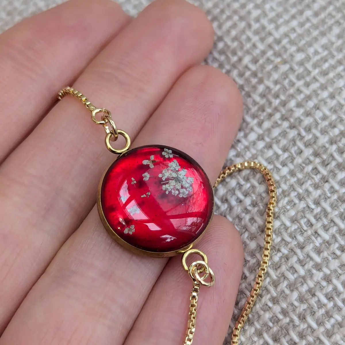 Resin Floral Bracelet 