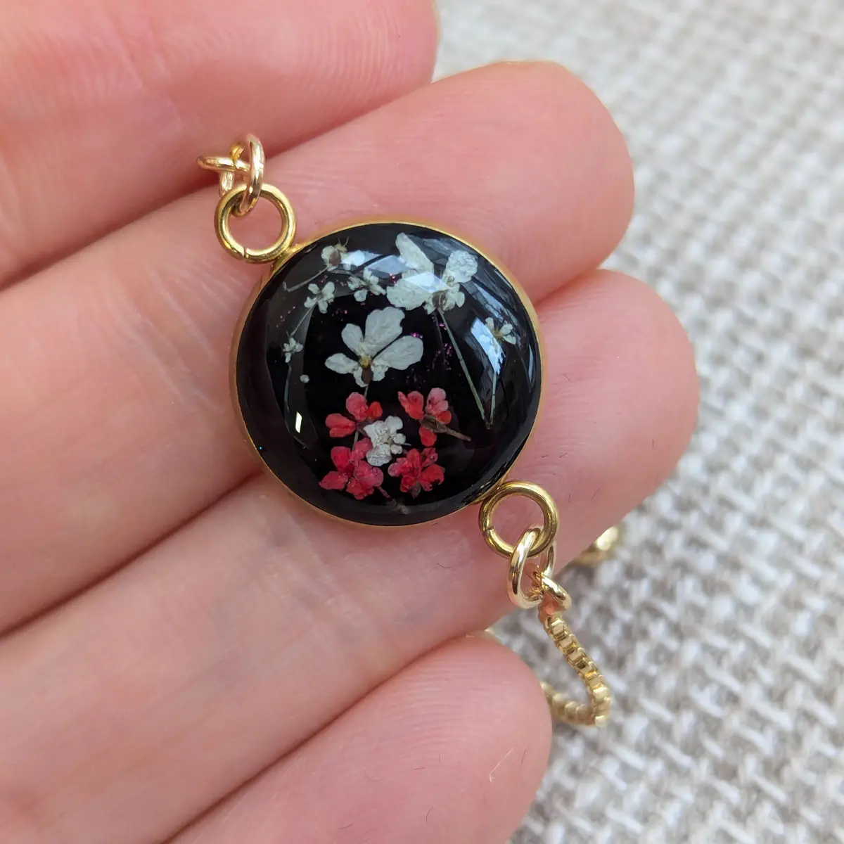 Resin Floral Bracelet 