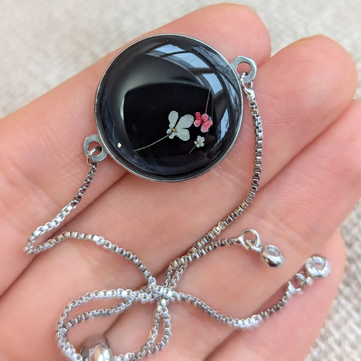 Resin Floral Bracelet 