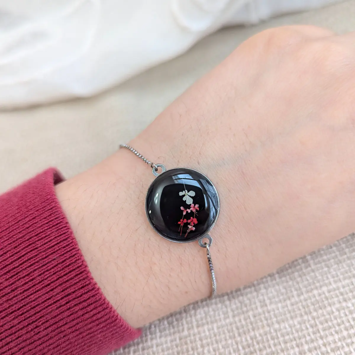 Resin Floral Bracelet 