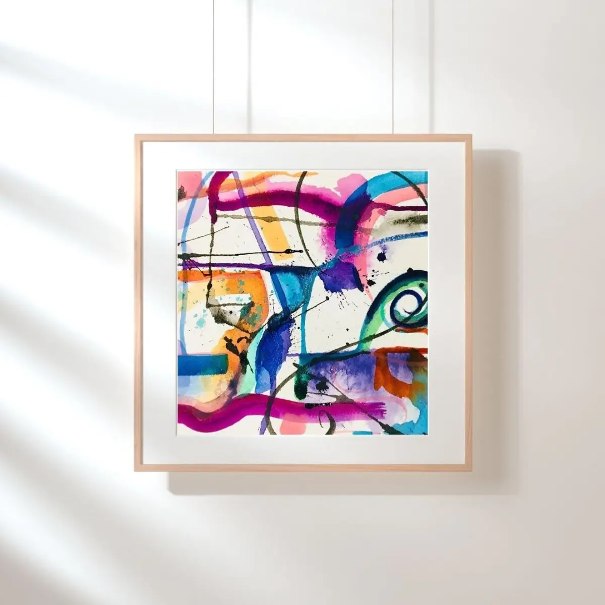 An abstract water colour wall art