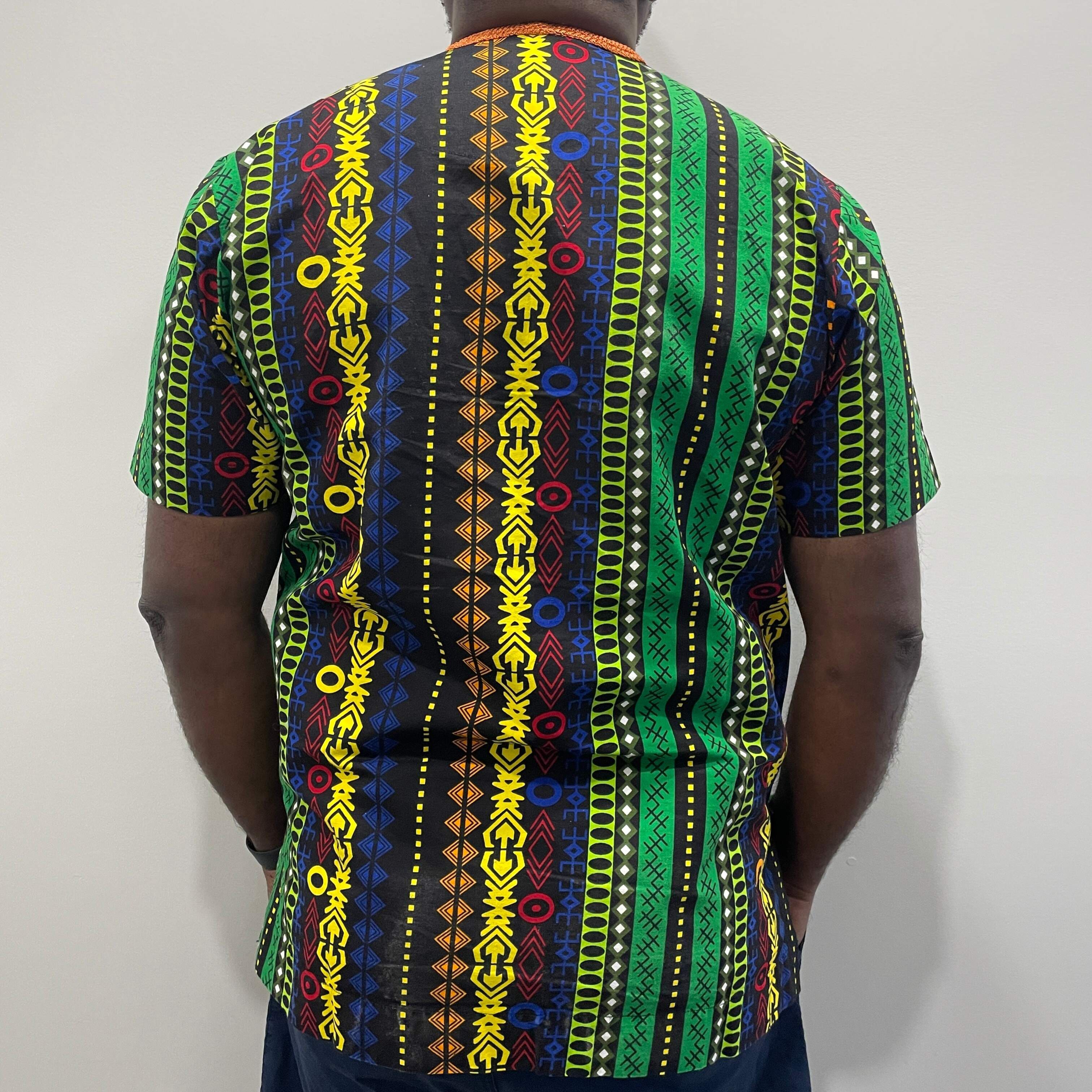 A back view of the ankara shirt
