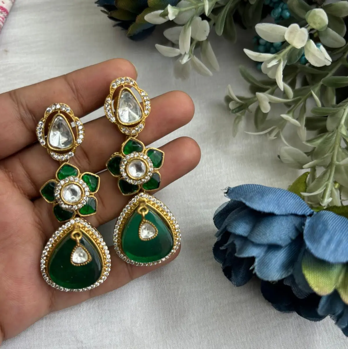 royal green earrings