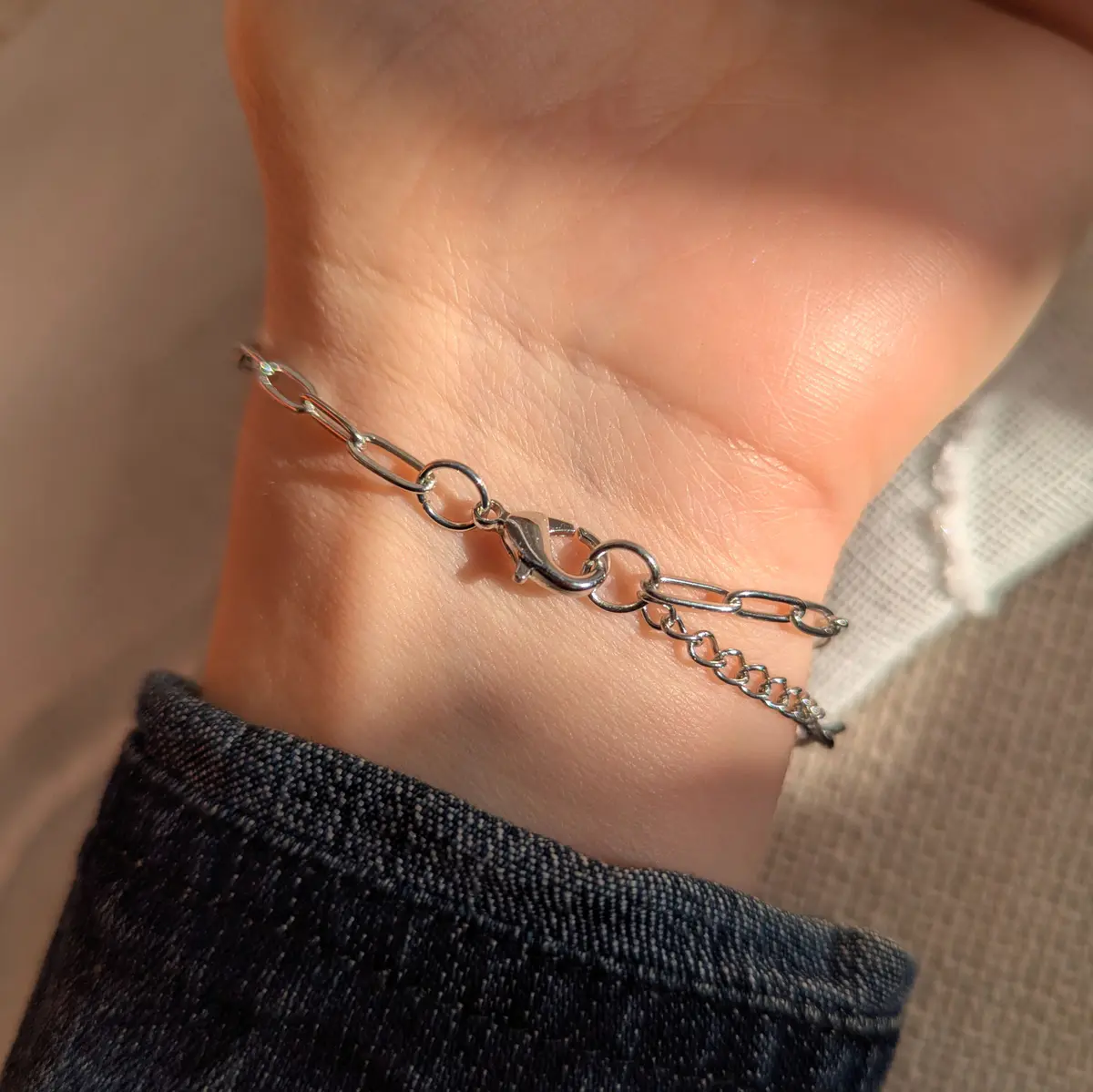 Resin stainless steel bracelet adjustable 