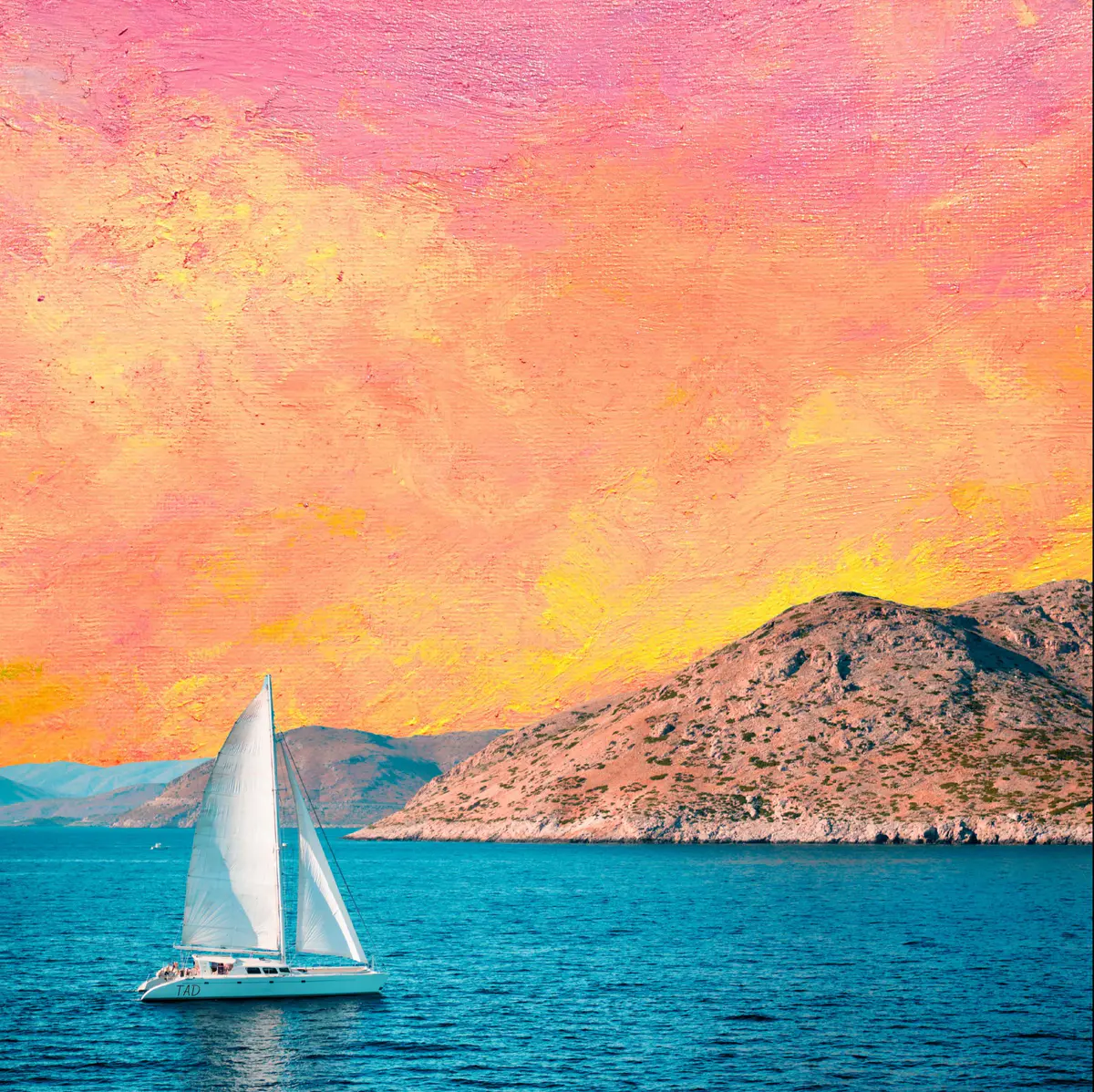 Sailor dream digital collage art marine scenery 