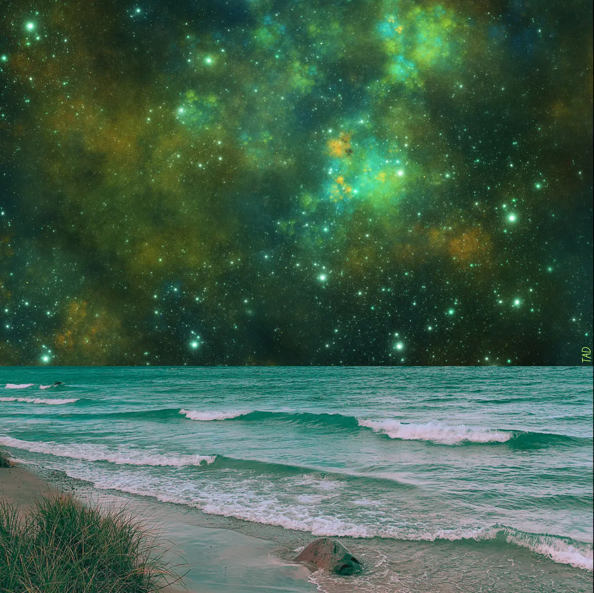 Universe stars night sky landscape celestial 