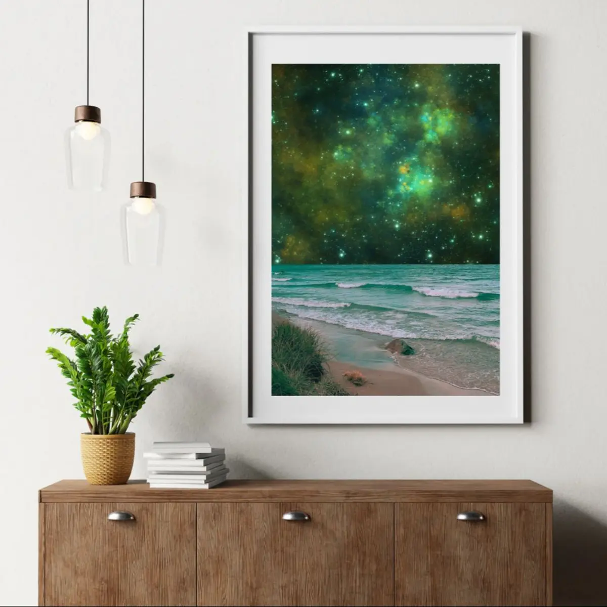 Universe stars night sky landscape celestial 