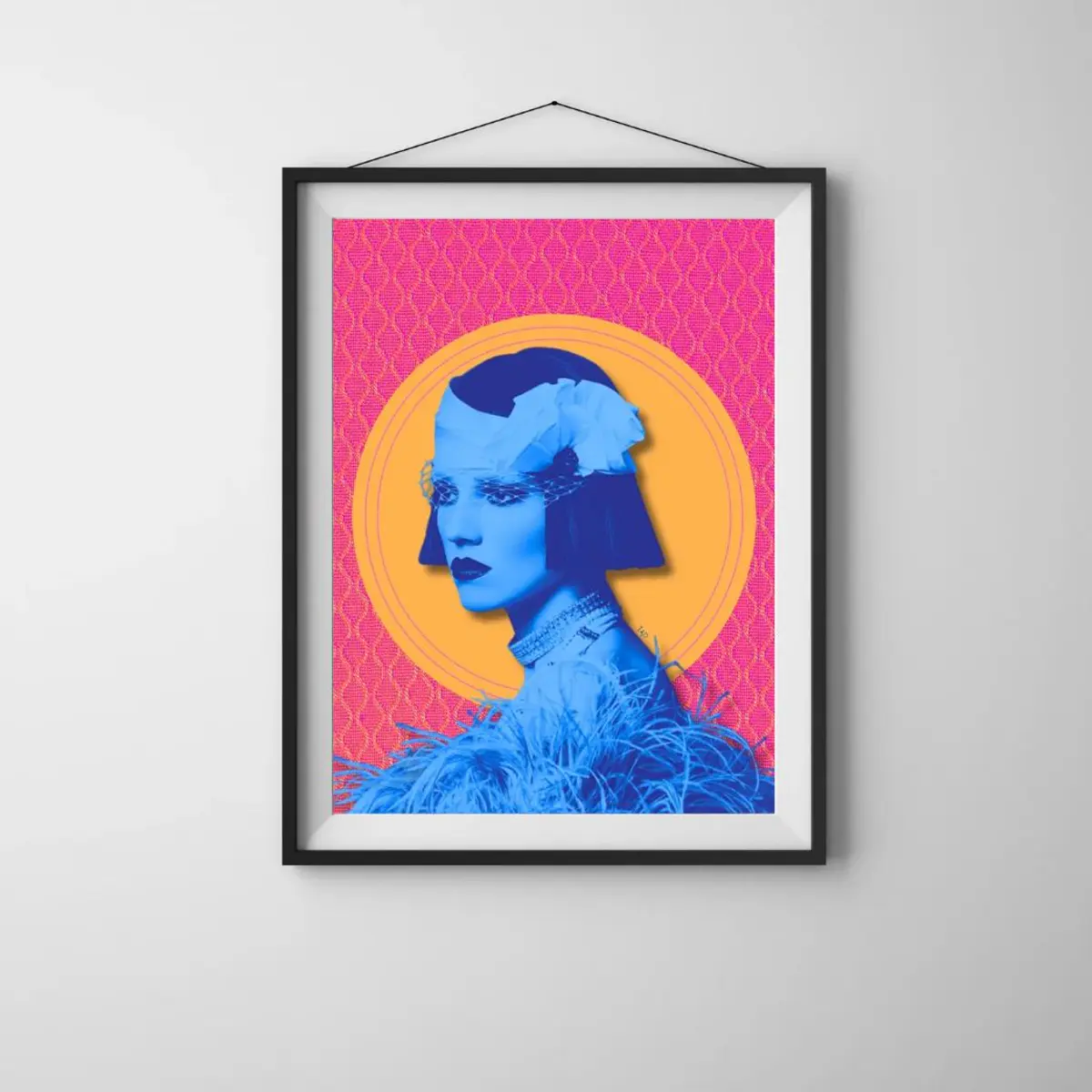 Woman pop art digital collage 