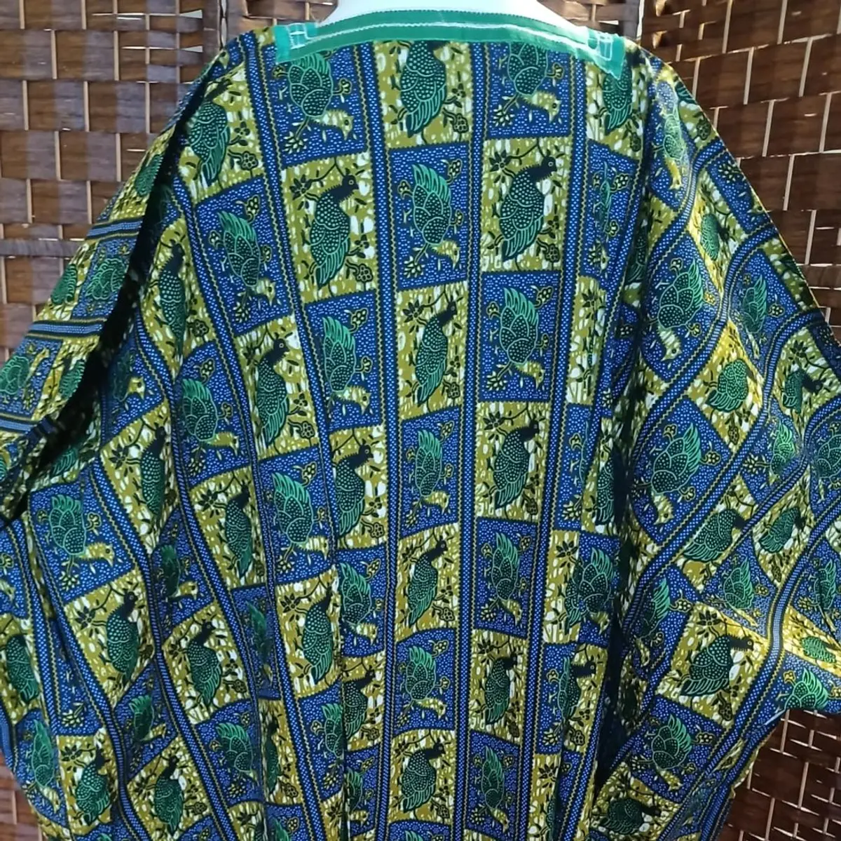 Women African Boubou or dress with embroidery at the front. Unique size, length 140cm and width 115cm