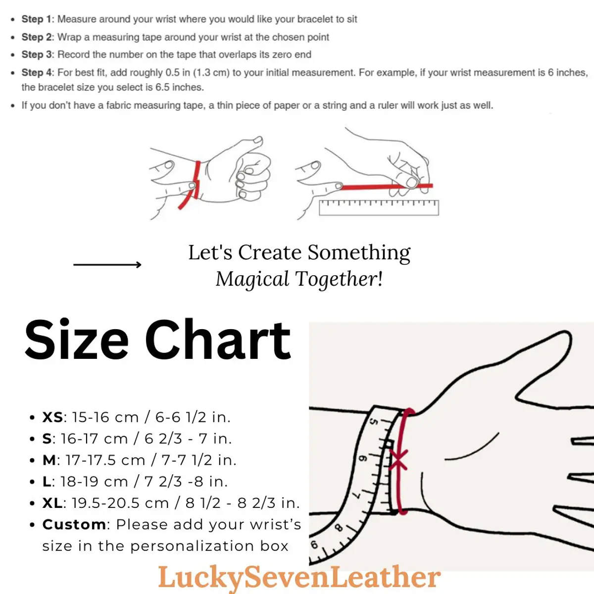 Bracelet Size Chart