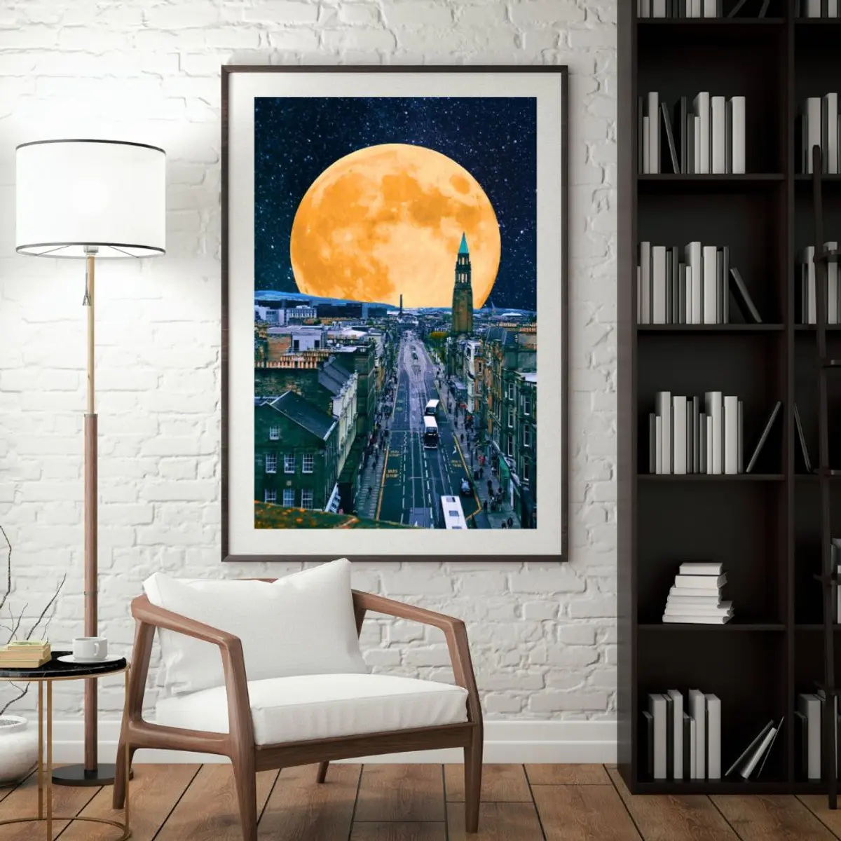 Edinburgh night sky digital art 