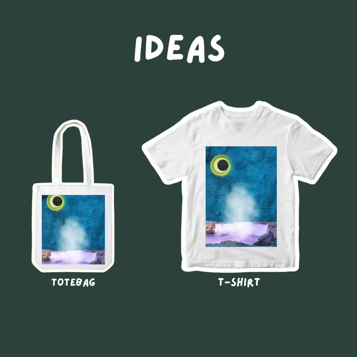 Niagara falls digital art collage design ideas 