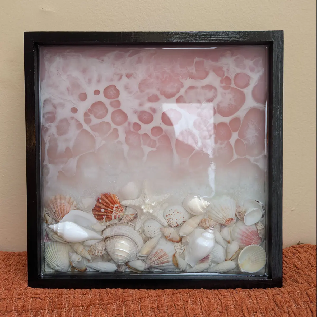 Resin wall art ocean 