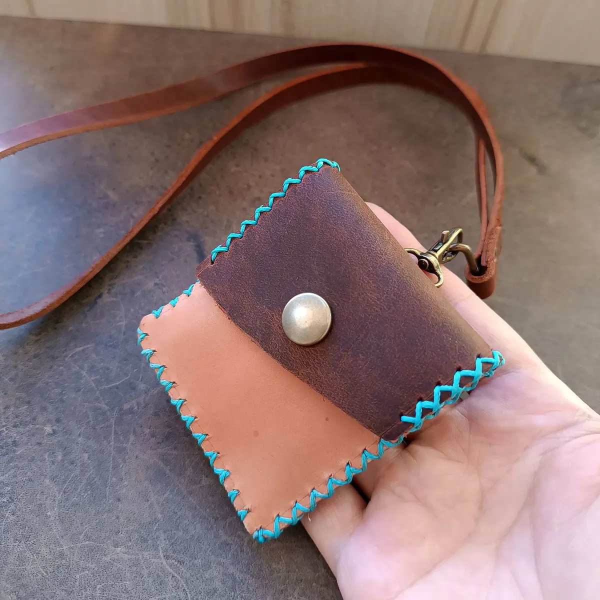 Boho Neck Wallet Keychain with Removable Matching Lanyard