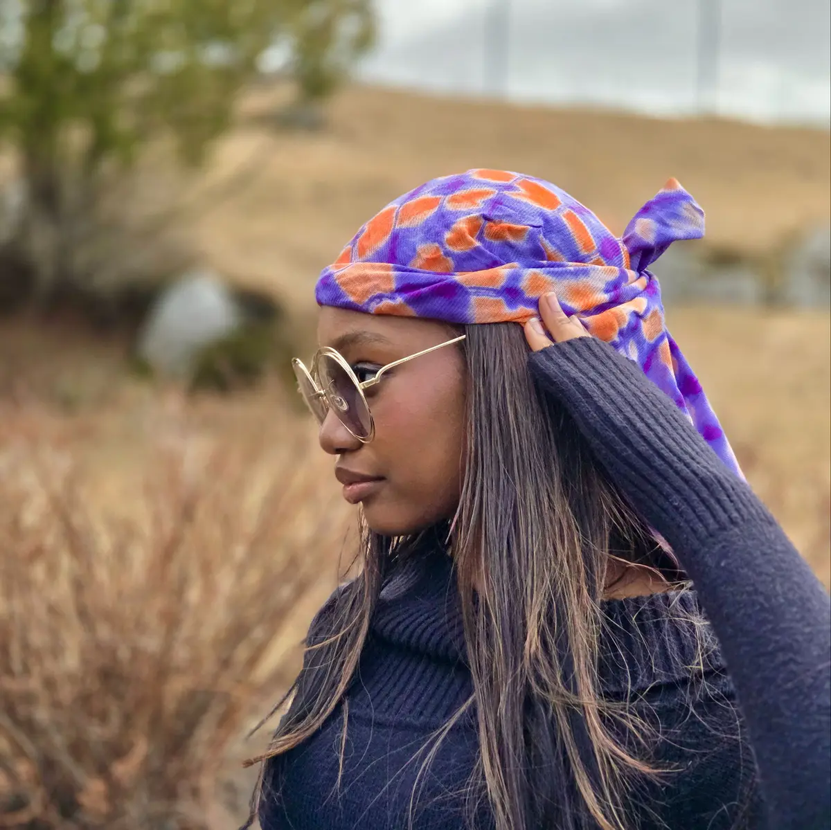 Multicolored Adire Scarf