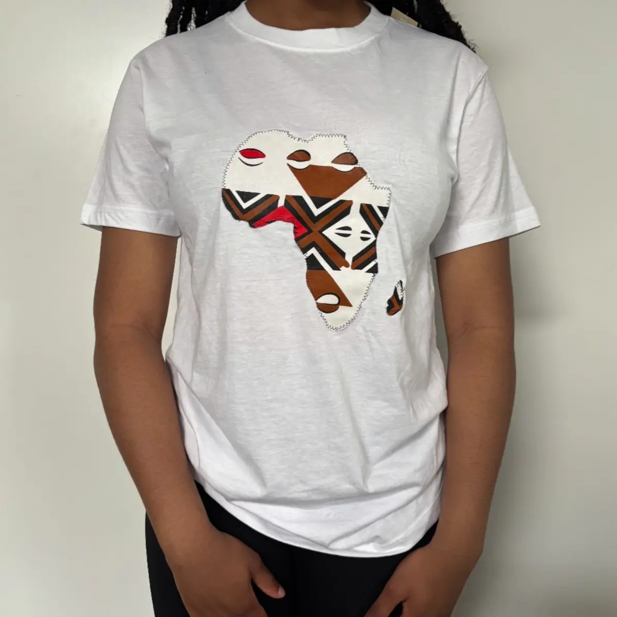 Tshirt with african, handmade, cotton, unisex, for all 