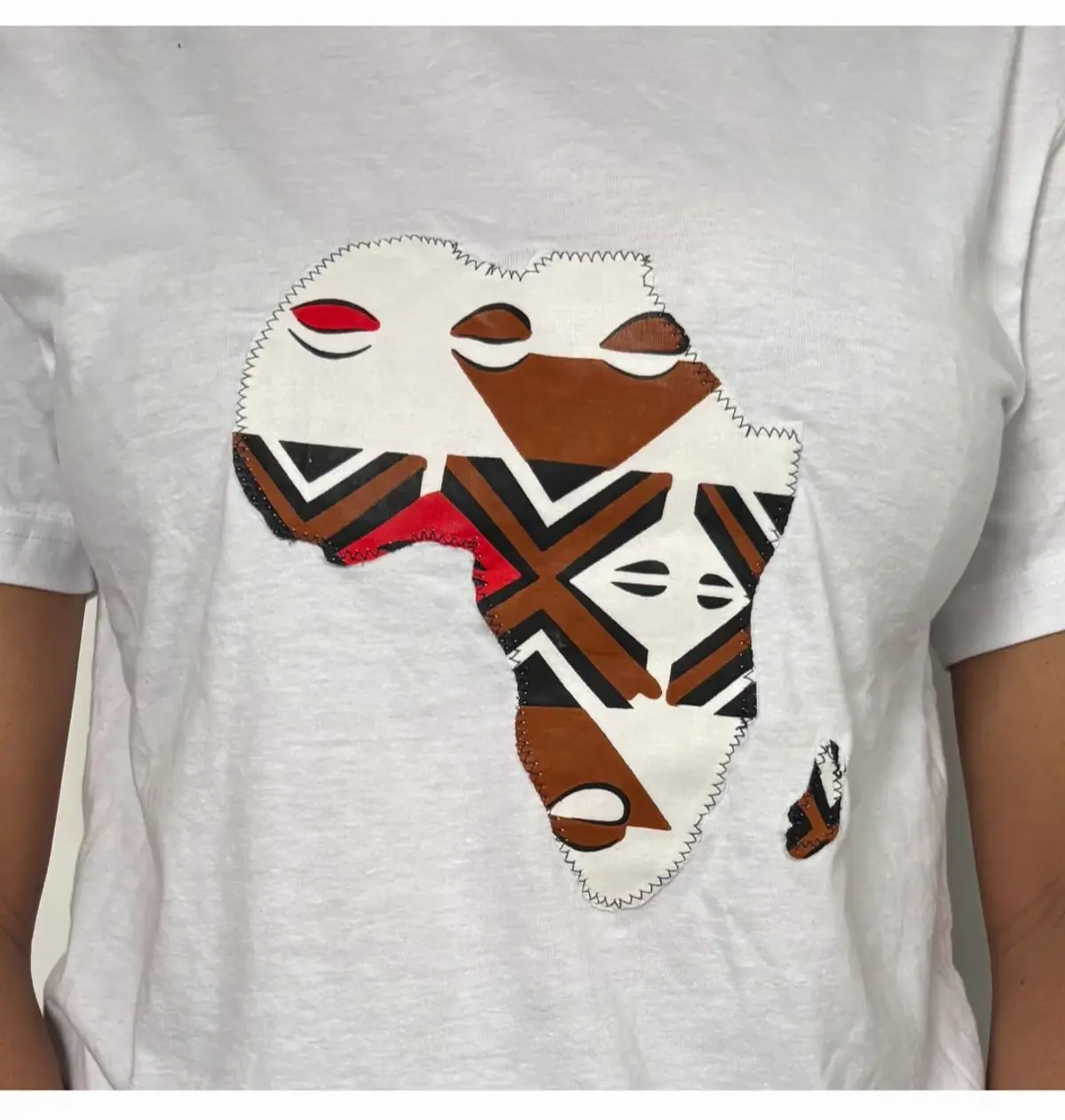 Tshirt with african, handmade, cotton, unisex, for all 