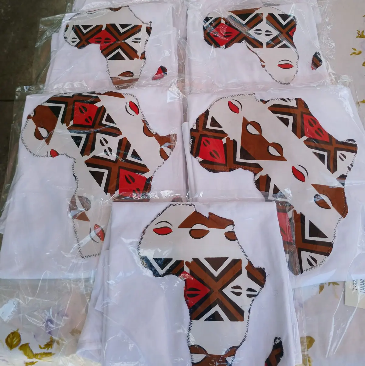 Tshirt with african, handmade, cotton, unisex, for all 