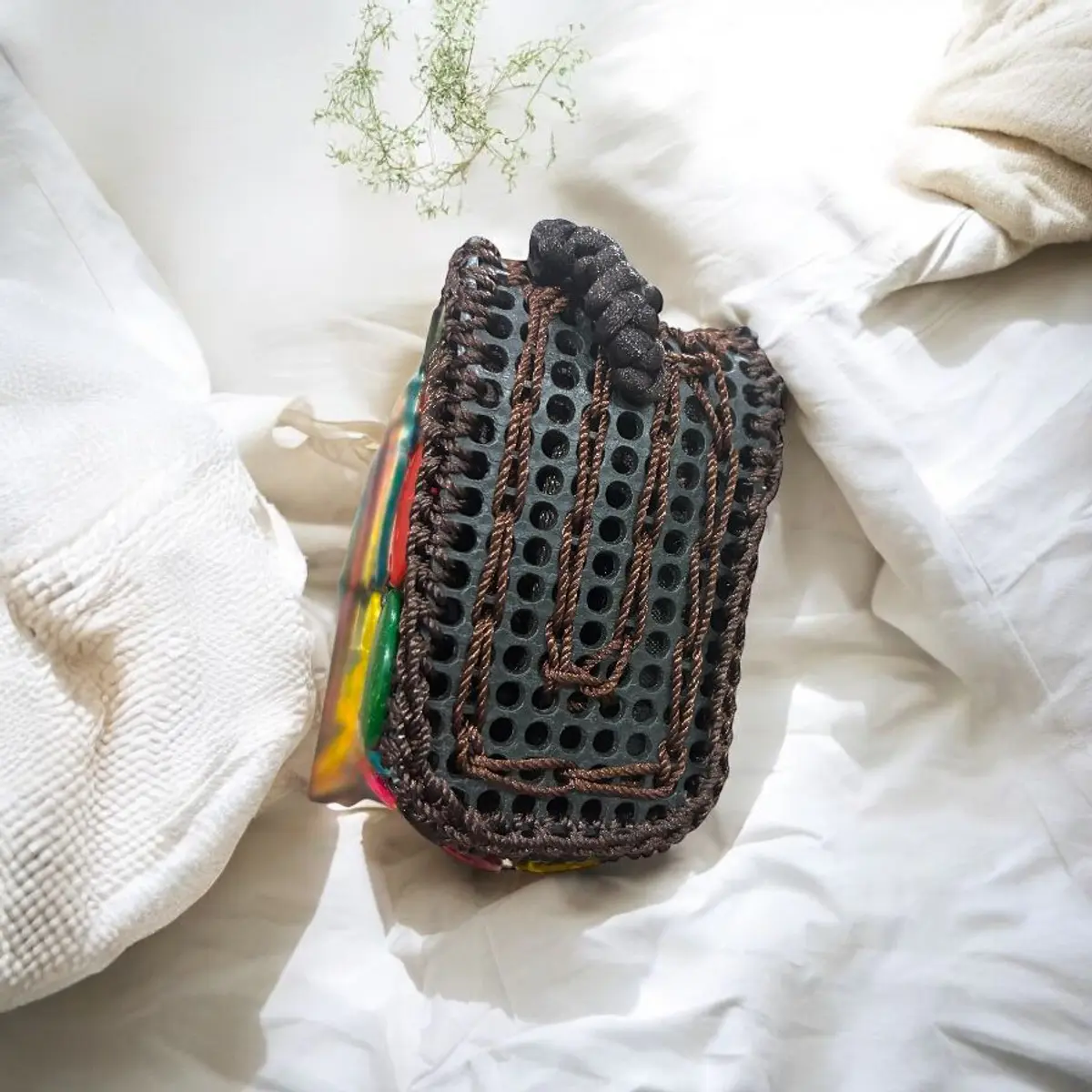 Handmade Wooden Beaded Handbag for Women - All Occasions (16cm x 8cm)