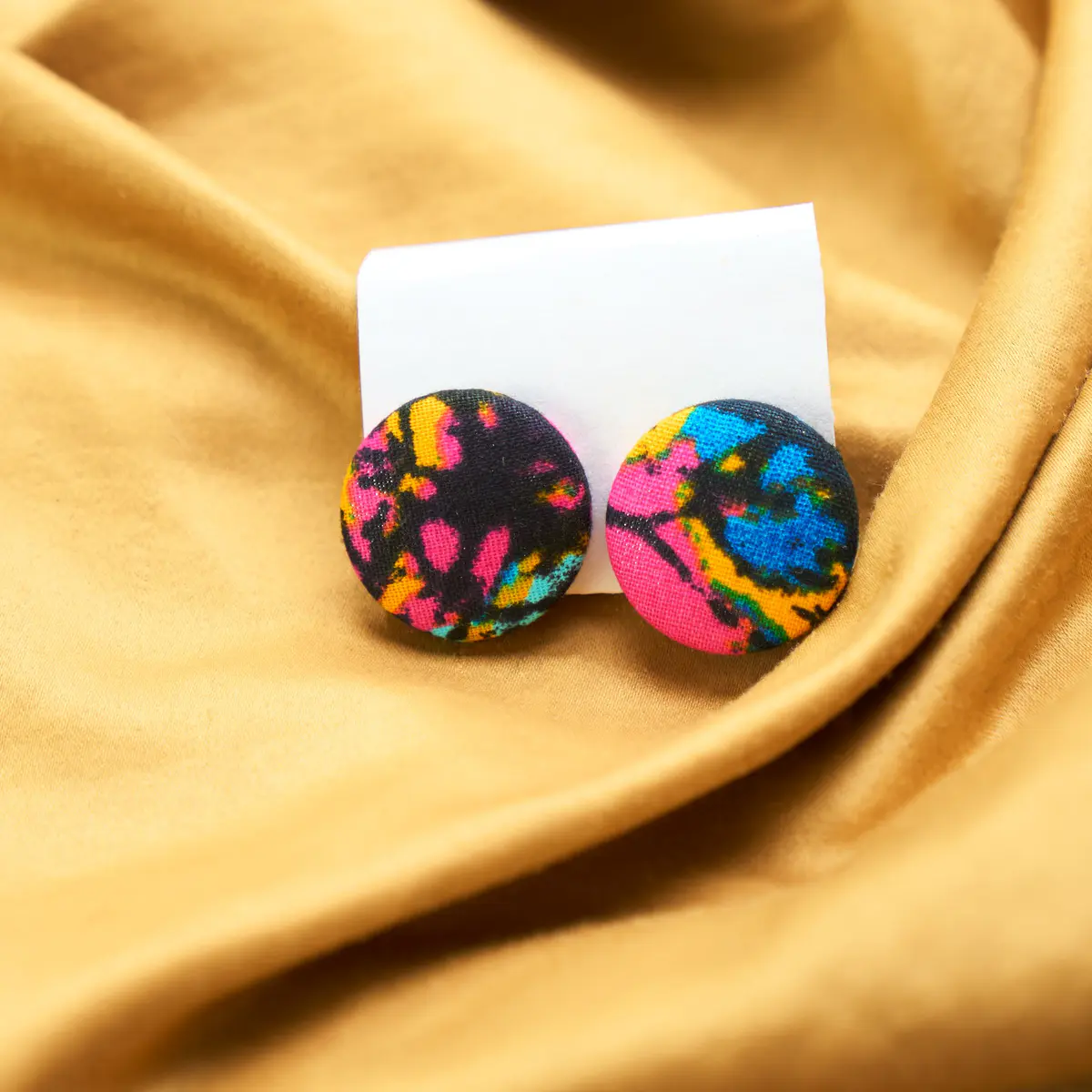 Handmade Ankara Earrings for Women- multi colored