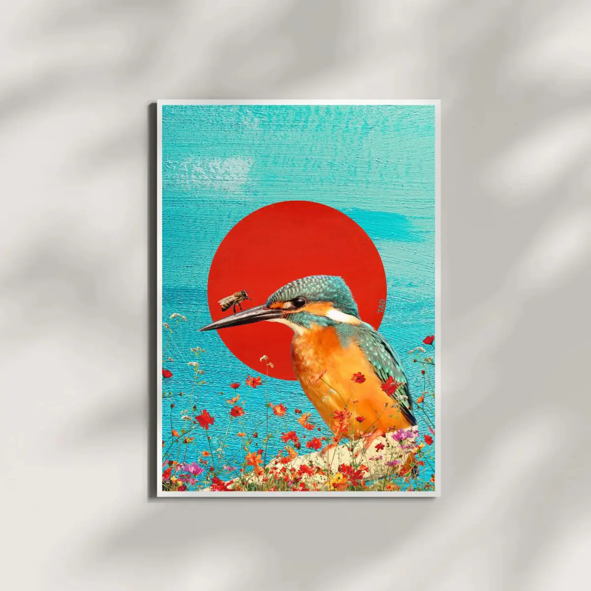 Digital birds and bees collage 