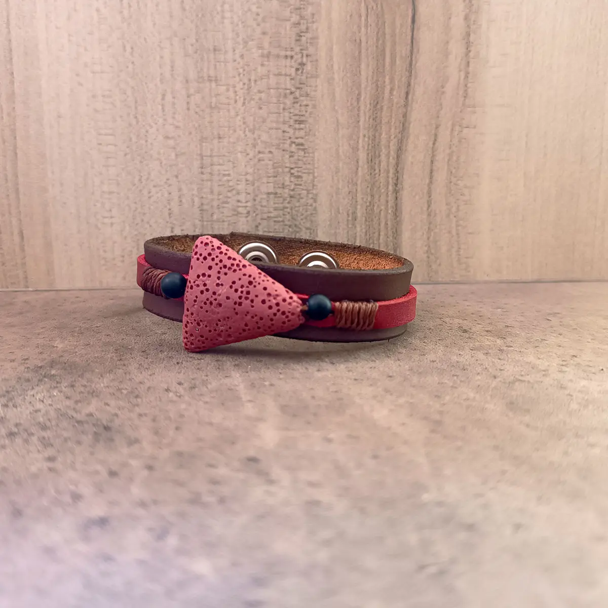 Aromatherapy Bracelet, Volcanic Lava Fragrance Wristbands - Red