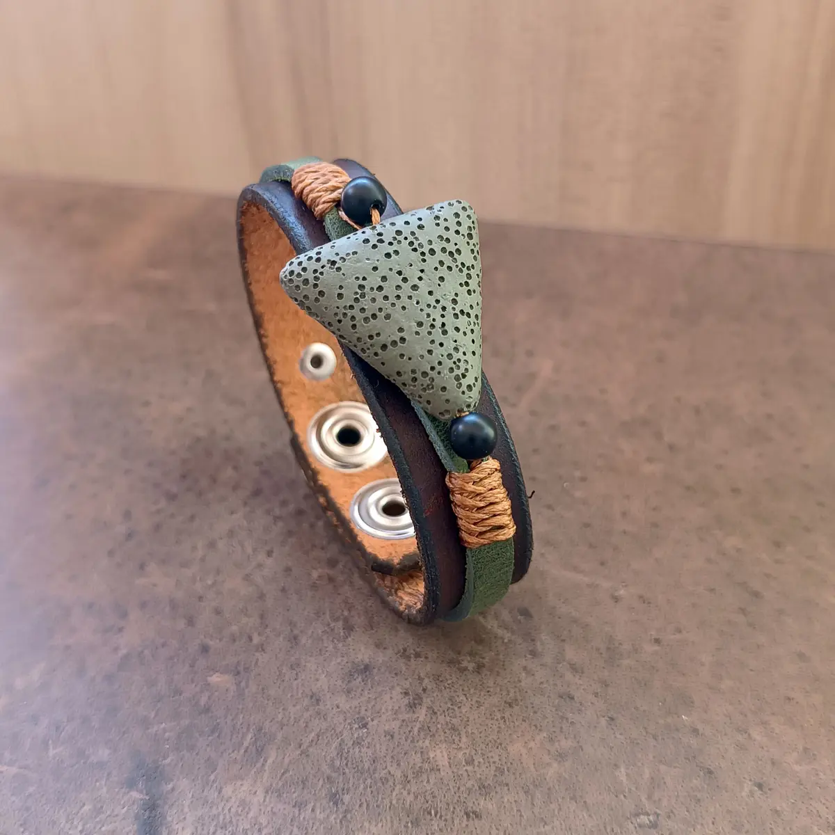 Aromatherapy Bracelet, Volcanic Lava Fragrance Wristbands - GREEN