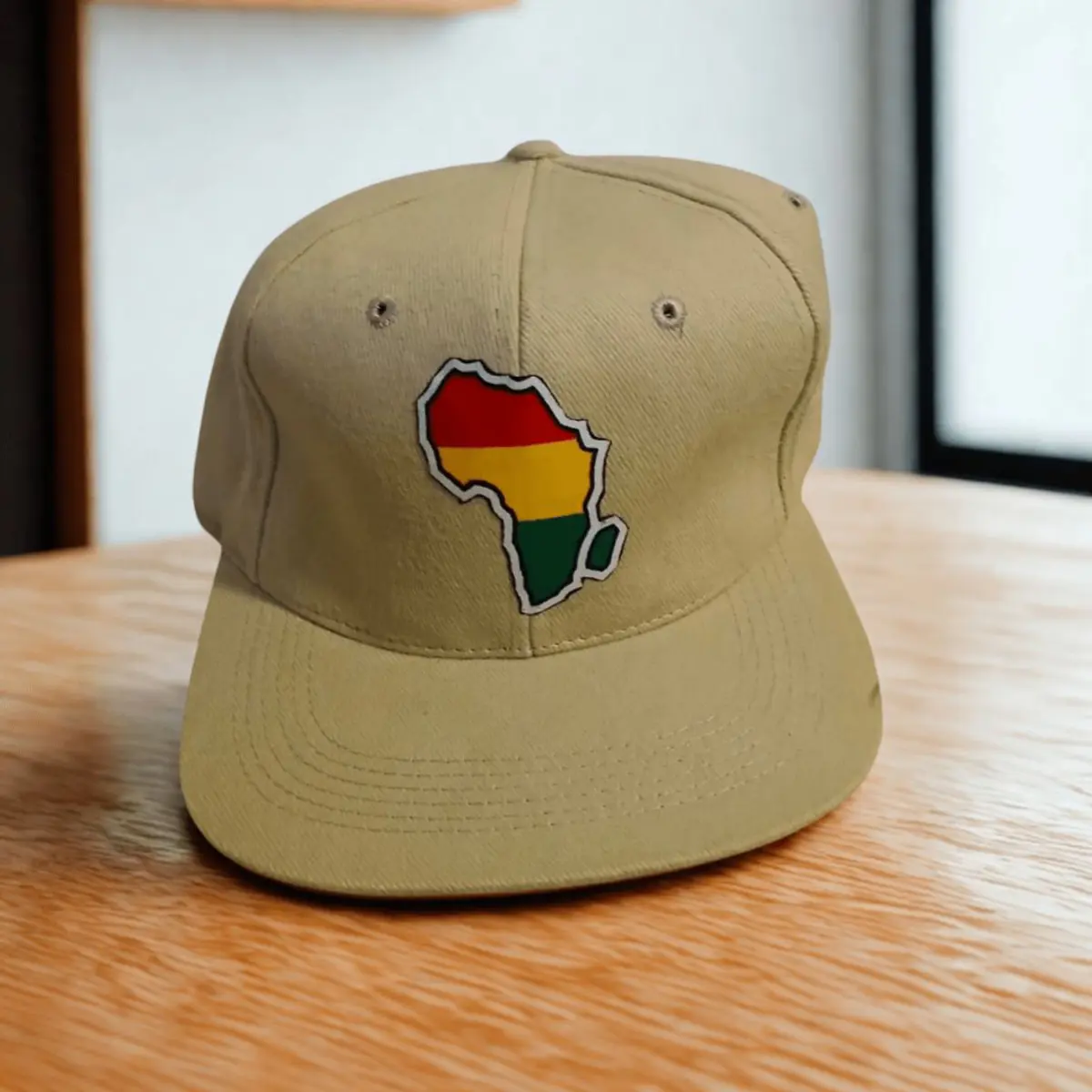 A khahi baseball cap with the African map logo
