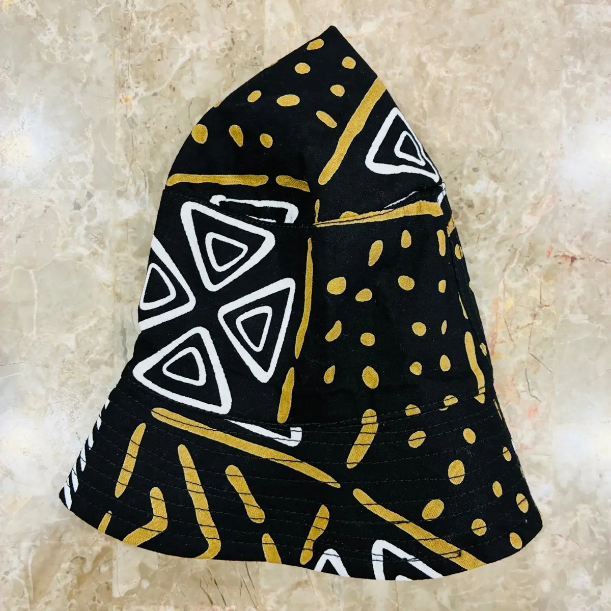 A handmade african print bucket hat