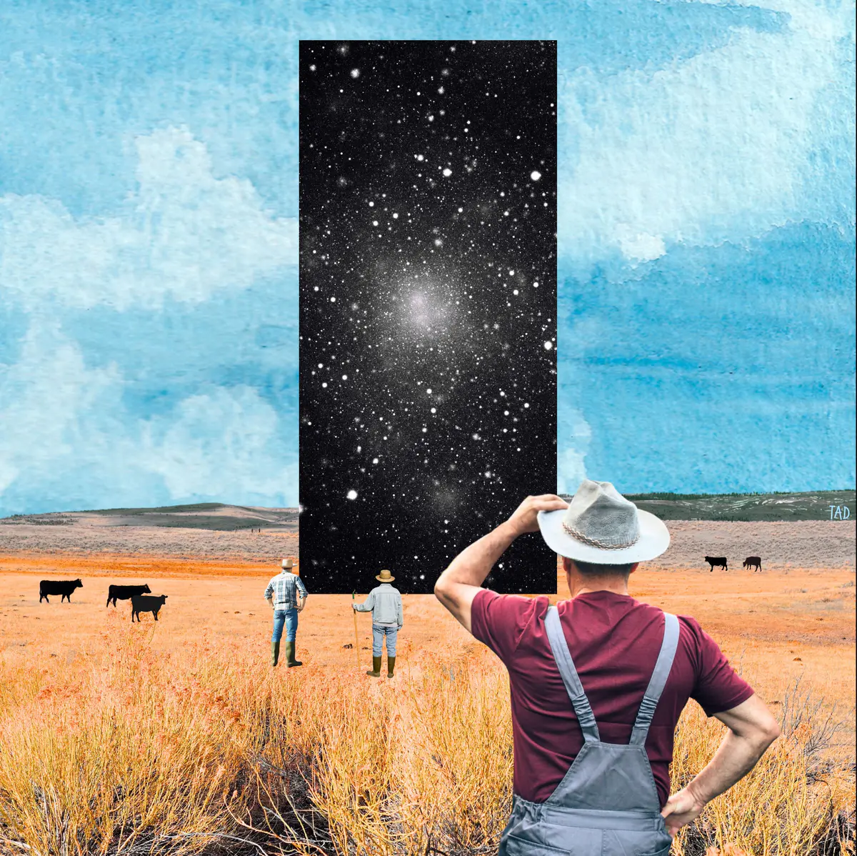 Portal On the Prairie - digital art collage 