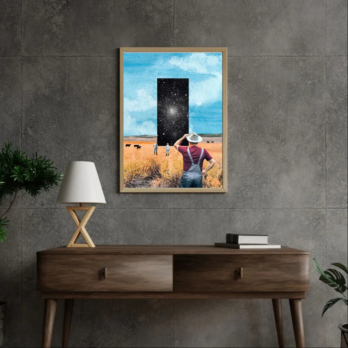 Portal On the Prairie - digital art collage 