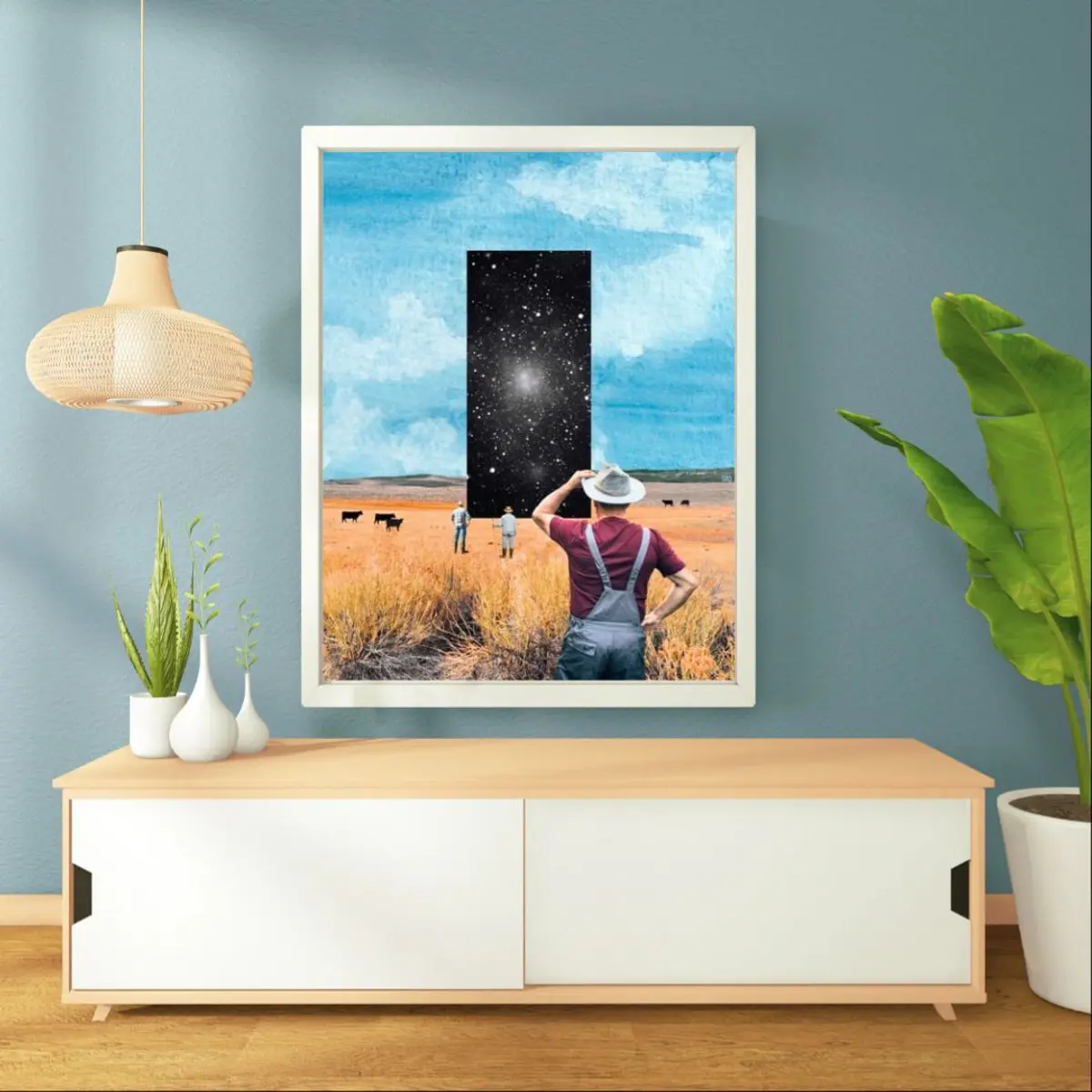 Portal On the Prairie - digital art collage 