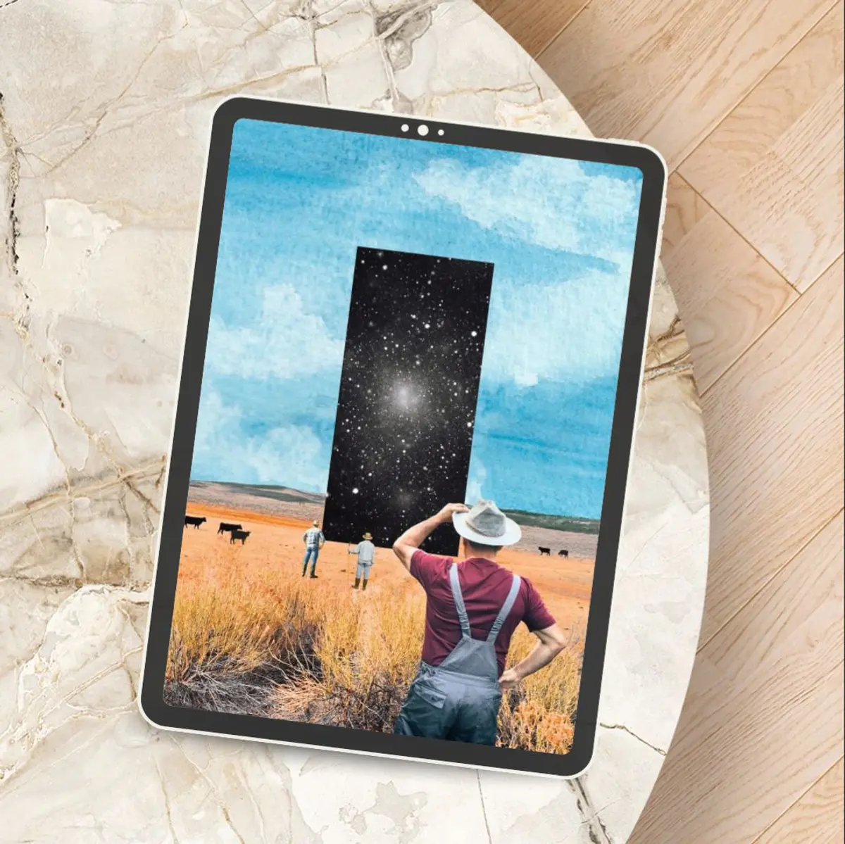 Portal On the Prairie - digital art collage 