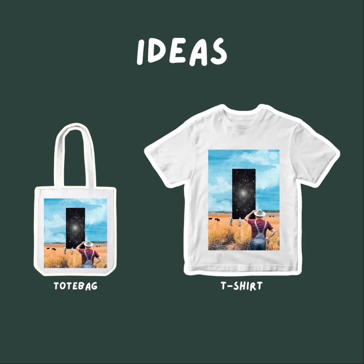 Portal On the Prairie - digital art collage 