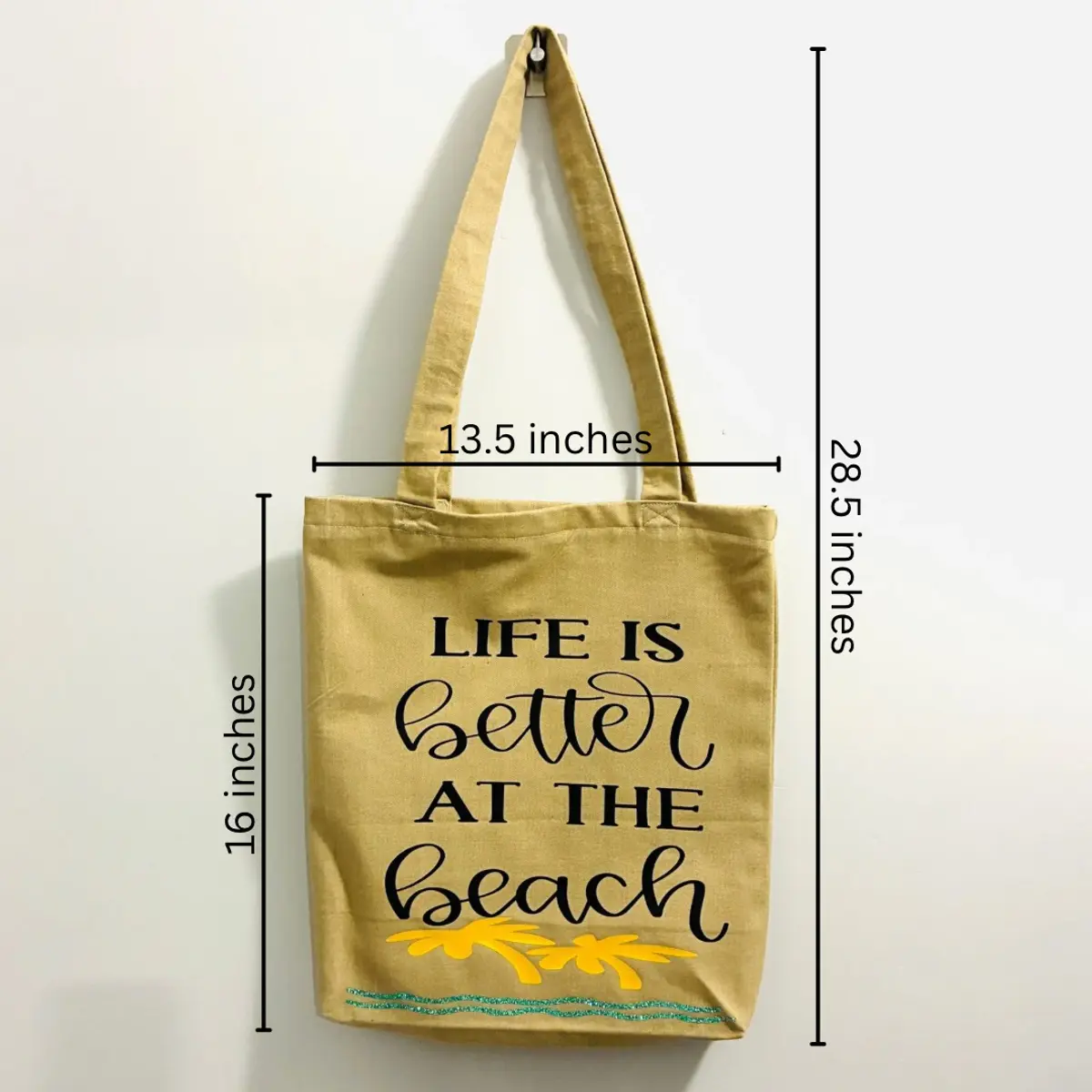Measurements of the tote bag