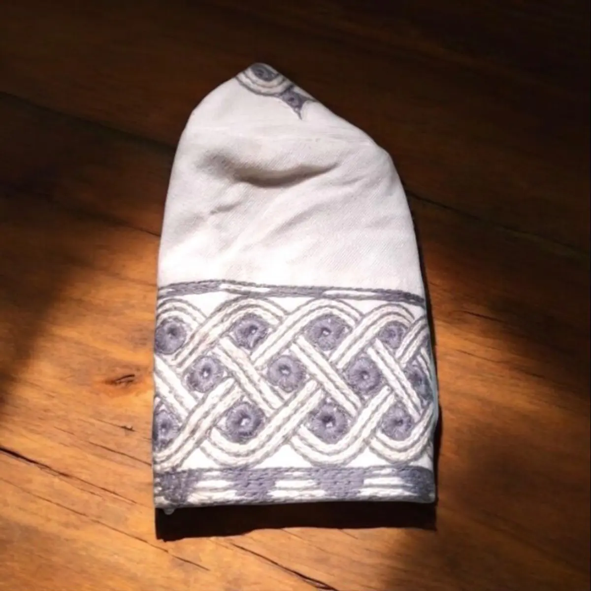 White Ijebu Handmade Aso Oke Cap for Men