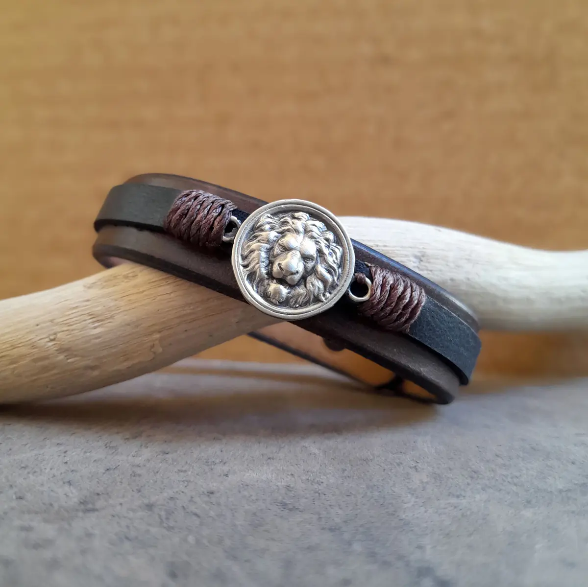 Lion Leather Bracelet