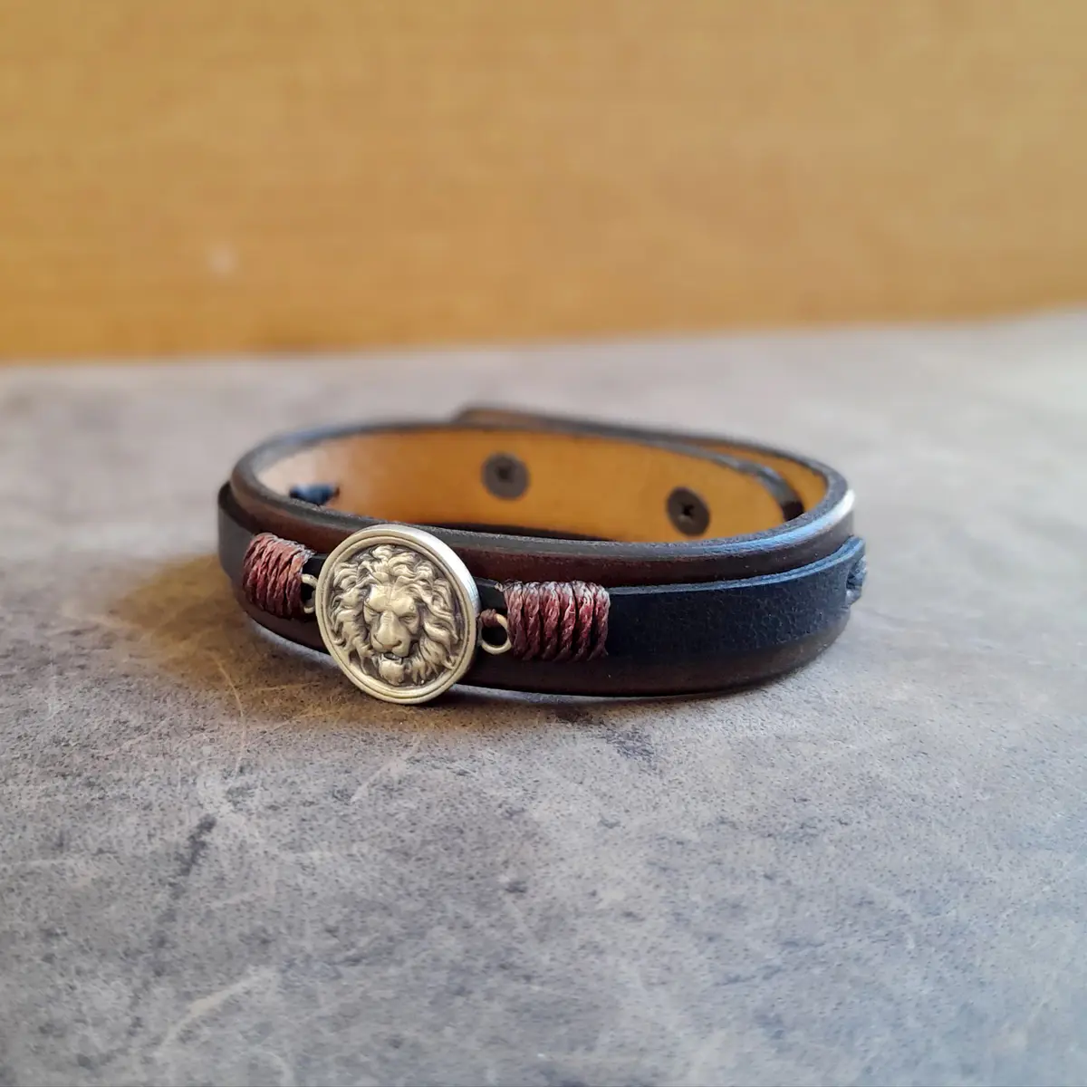 Lion Leather Bracelet