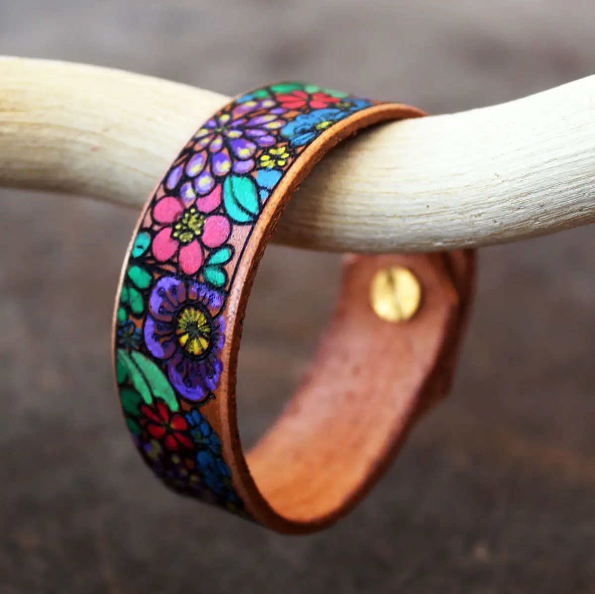 abstract floral bracelet