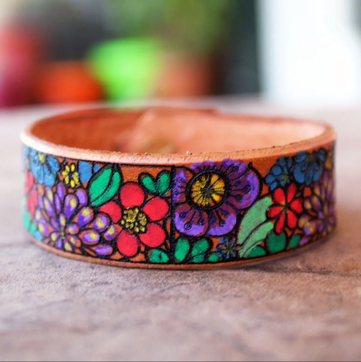 abstract floral bracelet