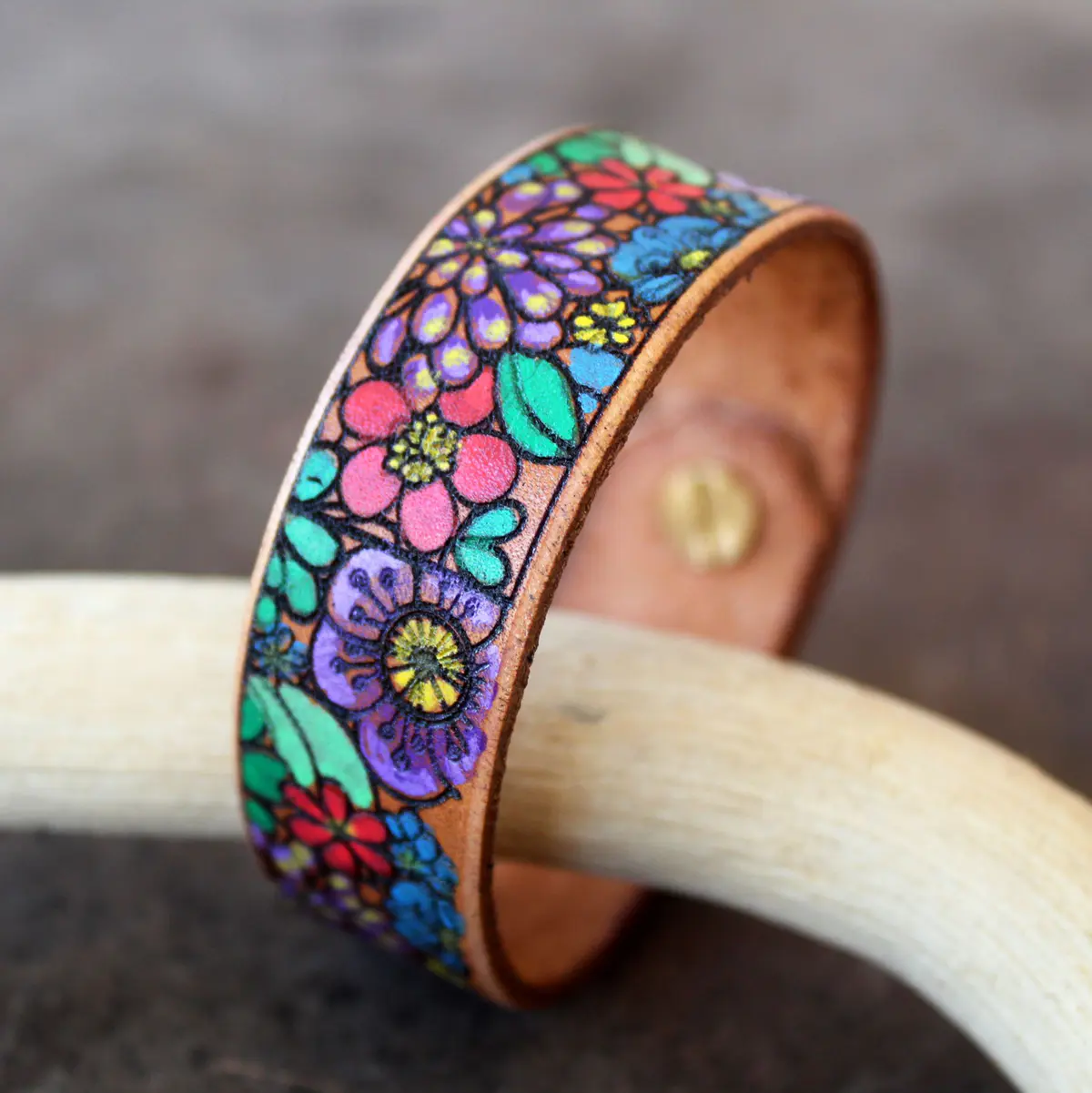 abstract floral bracelet