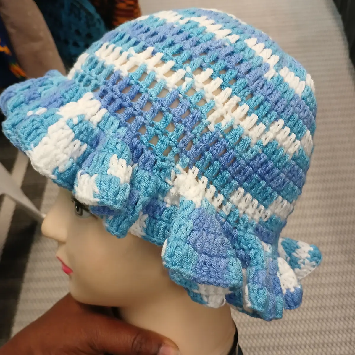 Handmade Crochet Ruffle Hat