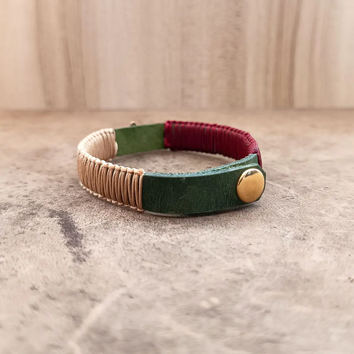 Hamsa Hand Woven Leather Bracelet