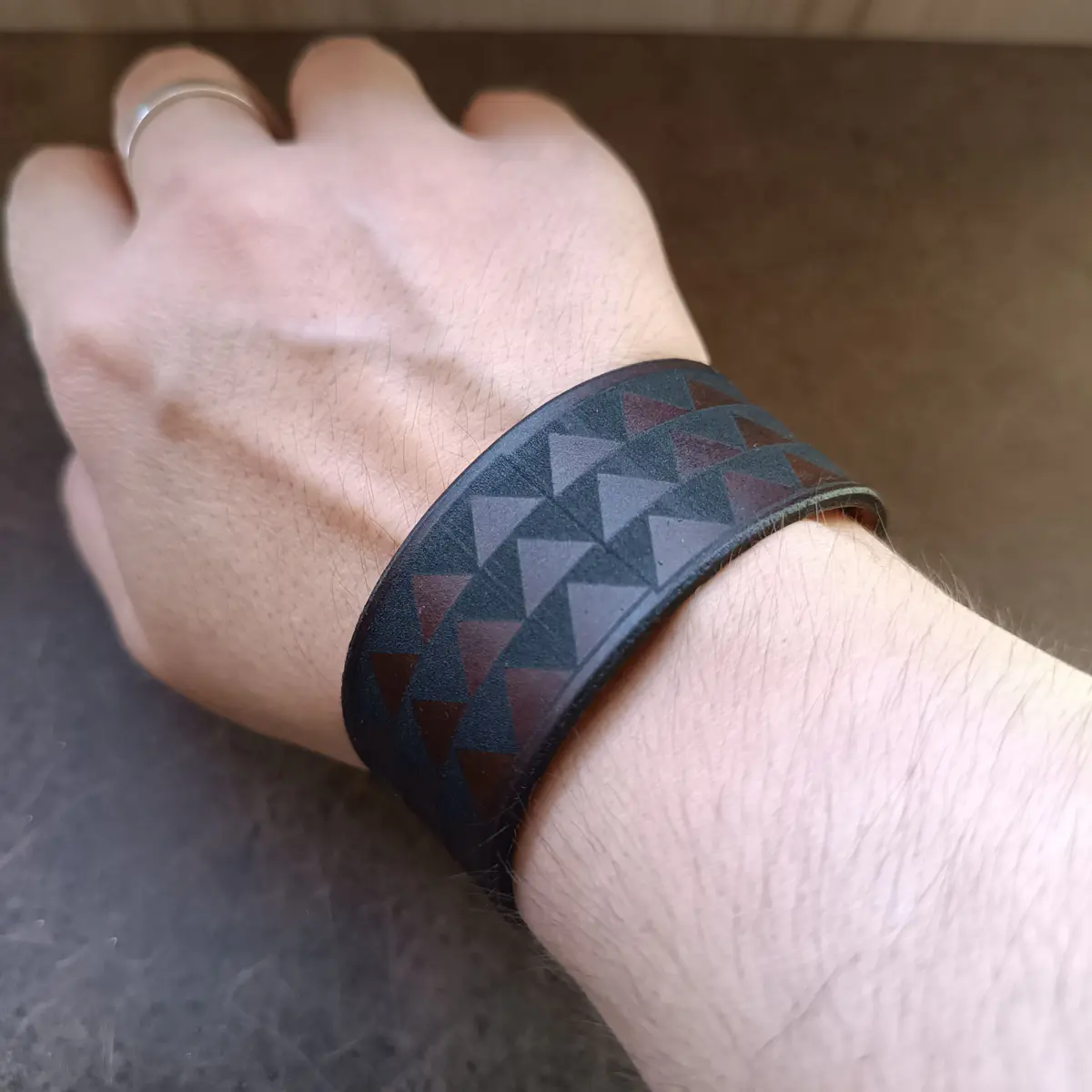 Samoan Tribal Leather Cuff