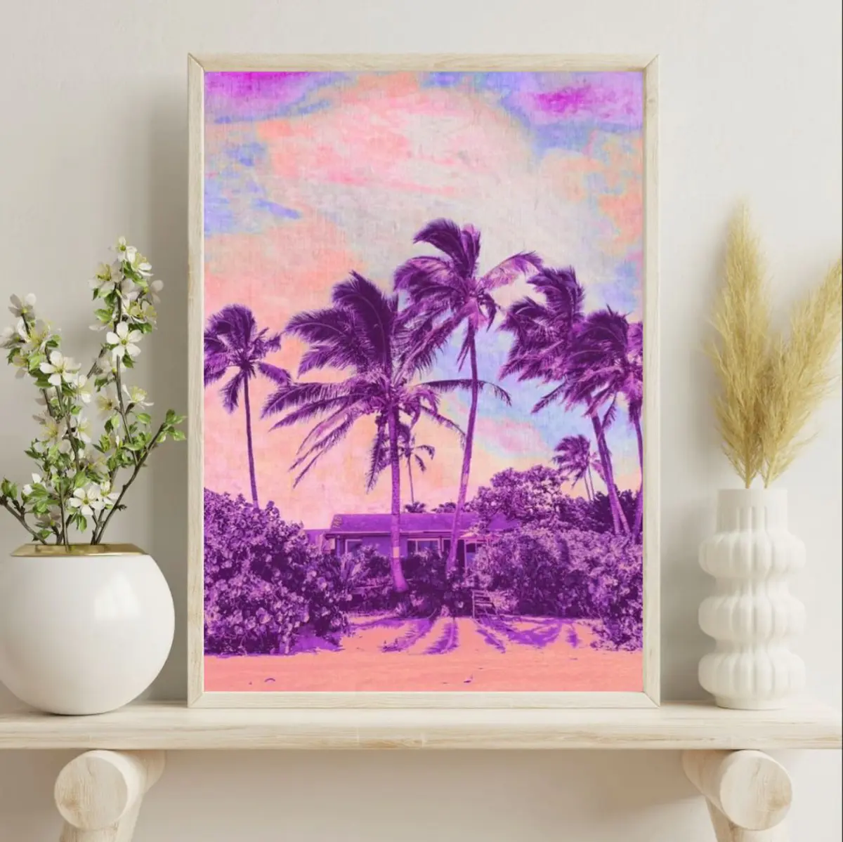 Beach House Digital Art Collage 