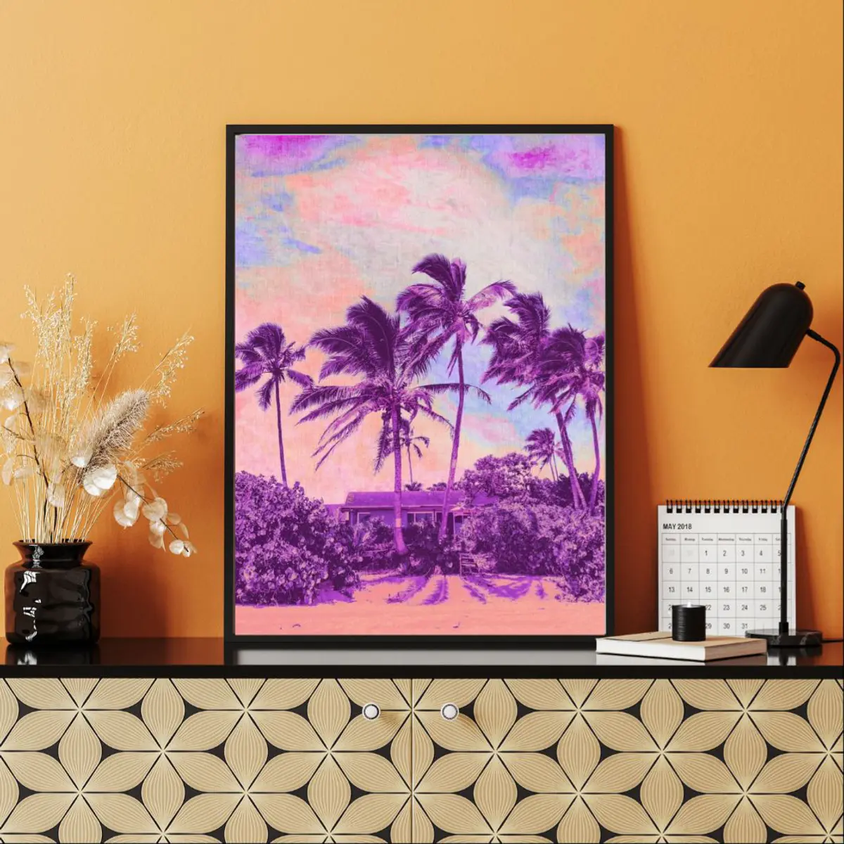 Beach House Digital Art Collage 