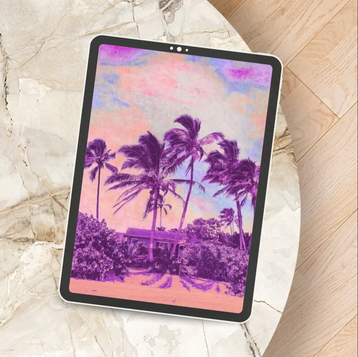 Beach House Digital Art Collage 