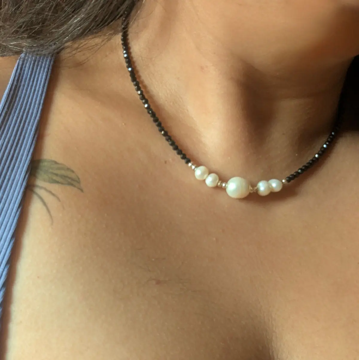 necklace being worn 1